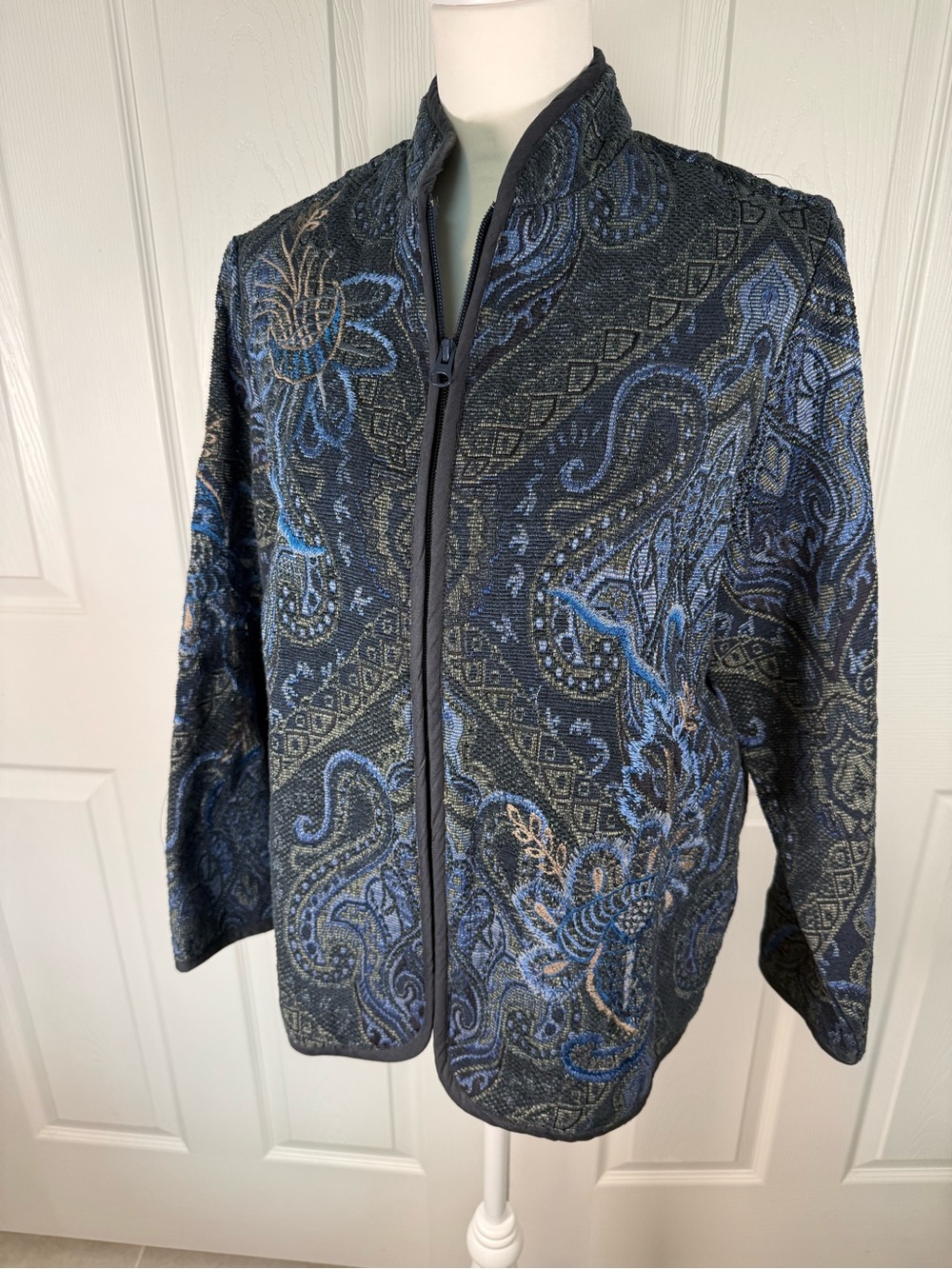 Coldwater Creek Paisley Jacket Women’s S Boho Vintage Y2K Artsy Hippie Retro